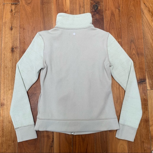 Flattering! PrAna "Tobi" Full Zip-Up Fleece Sweater Knit Jacket - Picture 5 of 8